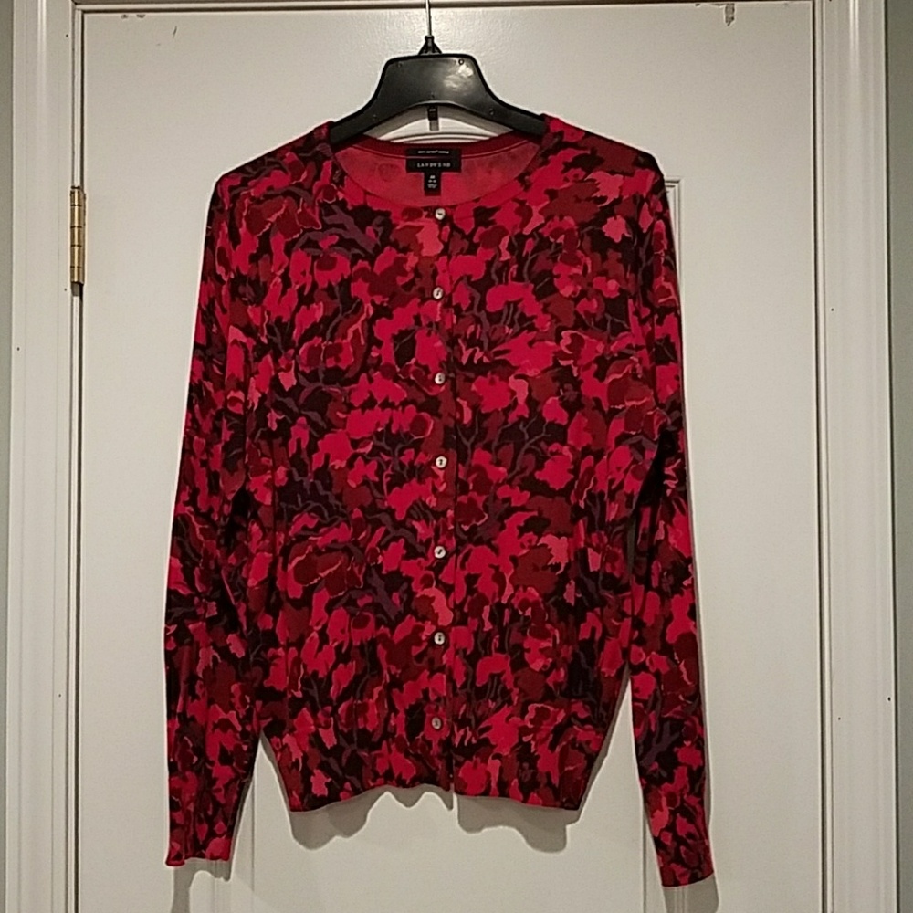 Floral cardigan sweater