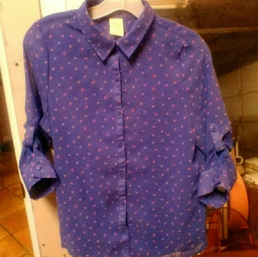 Purple buttoned shirt