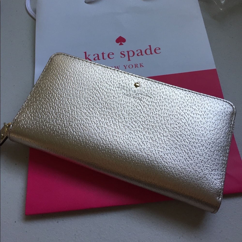 Kate Spade rose gold Neda wallet