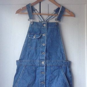 Forever 21 denim jean overall dress size small