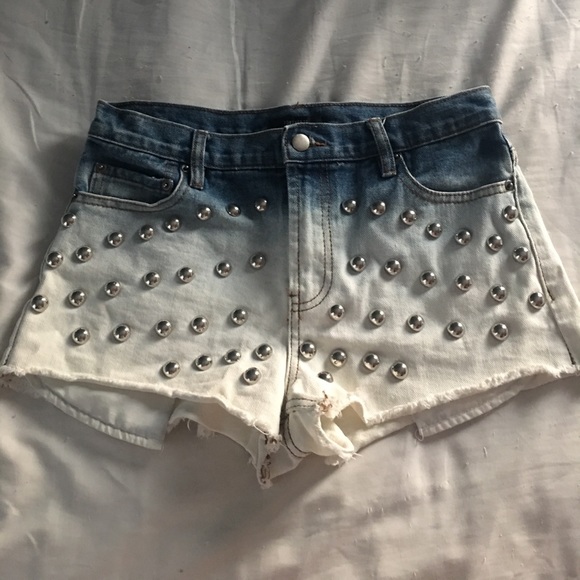 dip-dyed jean shorts - Picture 1 of 3