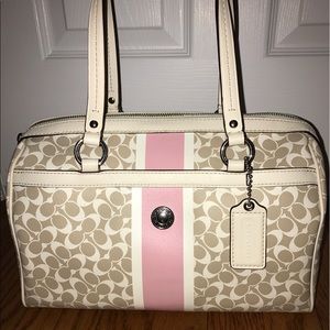 COACH tan/pink Handbag