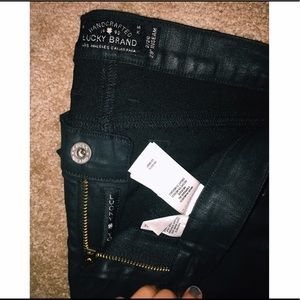 Size 26 Lucky Brand Leather Jeans