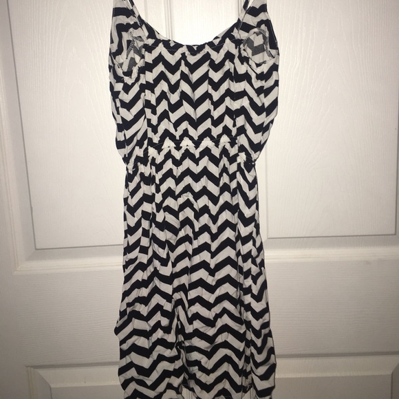 black and white chevron striped dress - Picture 2 of 3