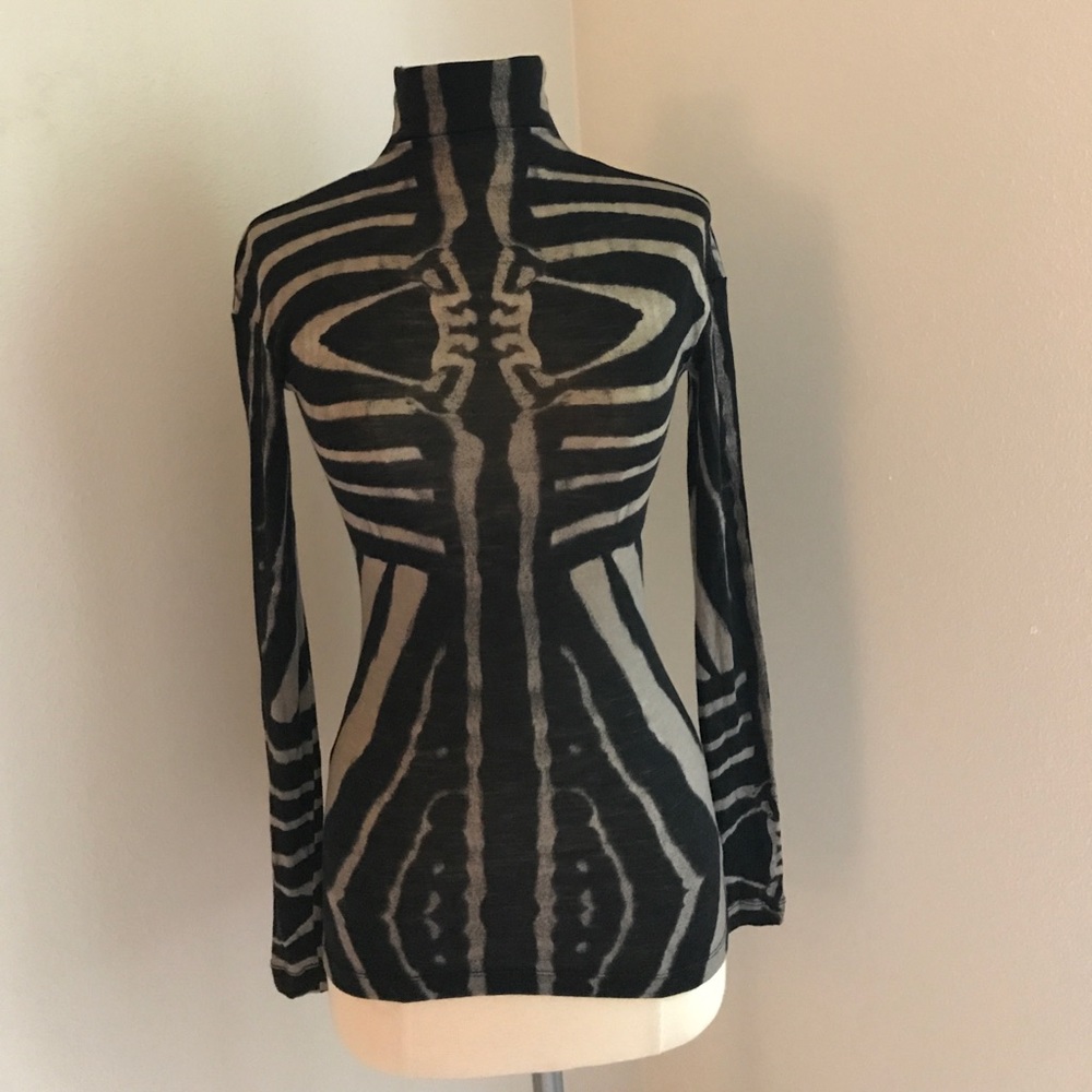 Plein Sud Jeanius Skeleton Print Turtleneck
