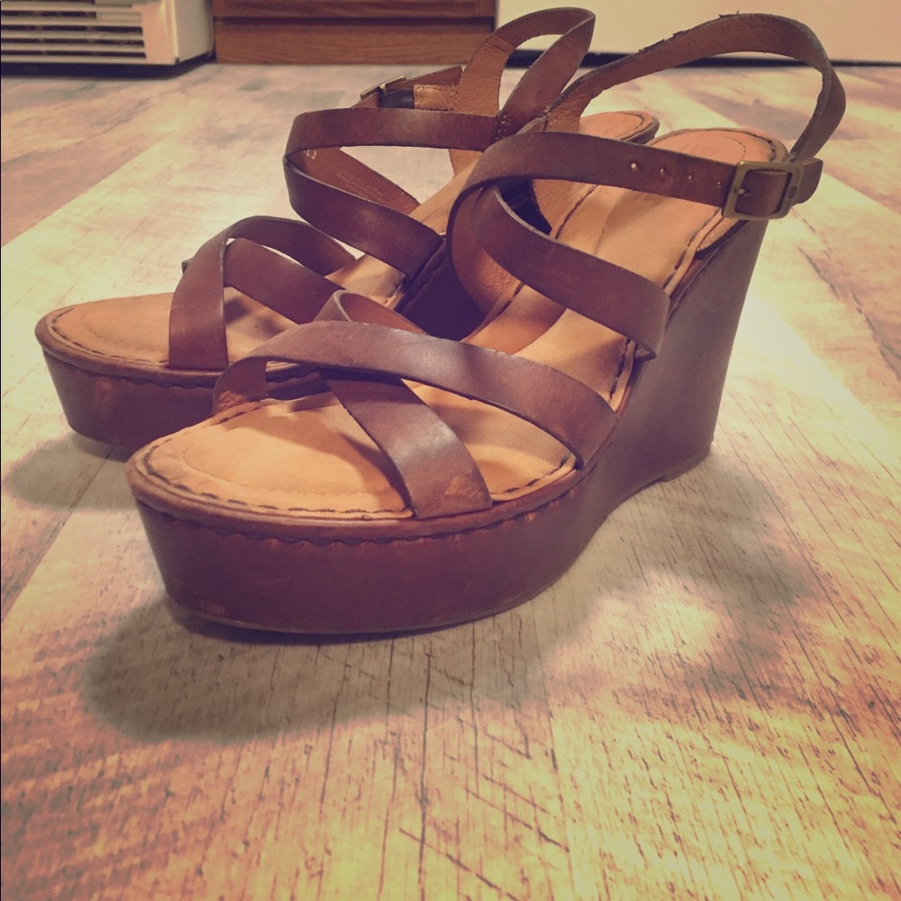 Born Leather Wedges