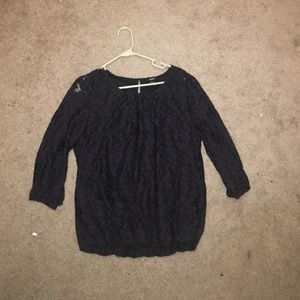 Black Lace 3/4 sleeve top