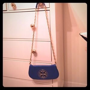 Tory Burch Blue purse- VERY LIGHTLY WORN
