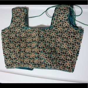Indian saree blouse / teal