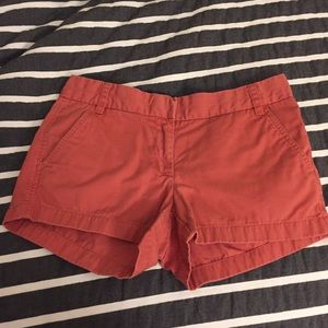 J. Crew chino shorts 3" size 4 Burnt red