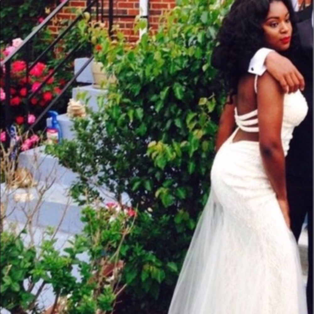 Fitted trumpet gown