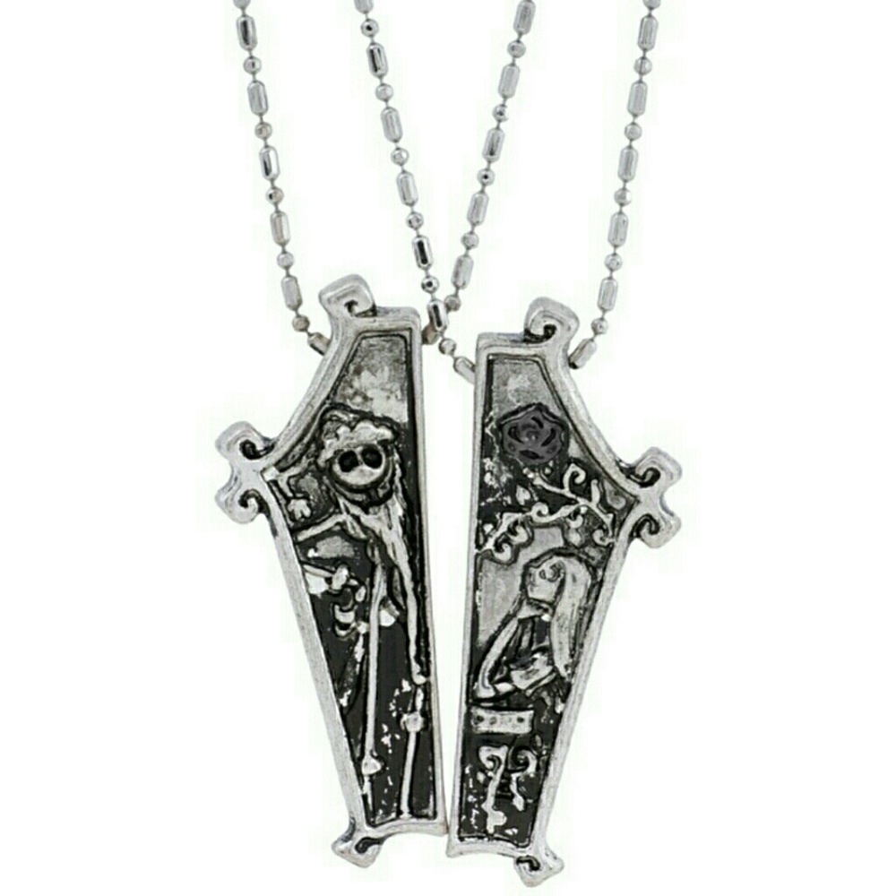 Nightmare before Christmas couples necklaces