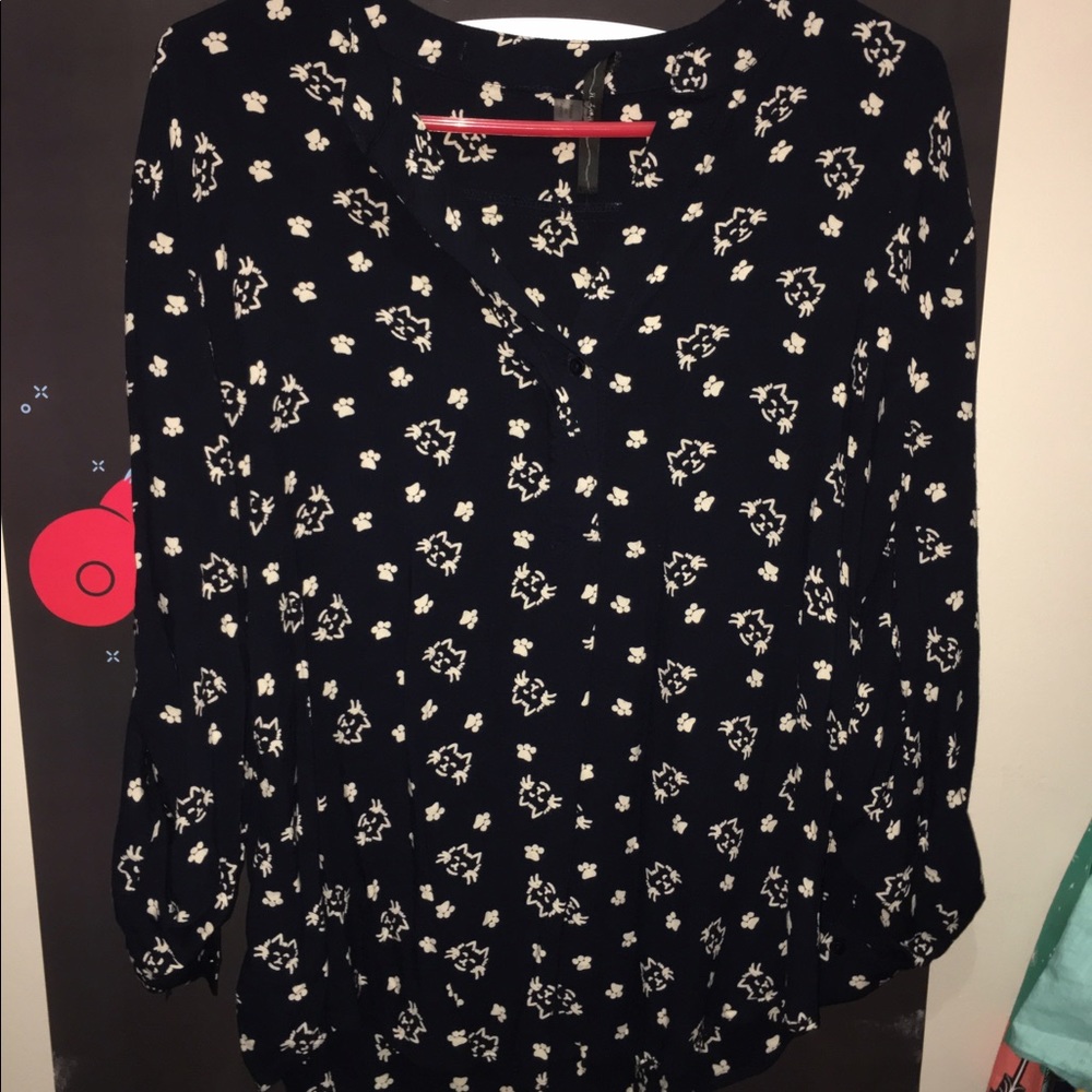Modcloth cat shirt