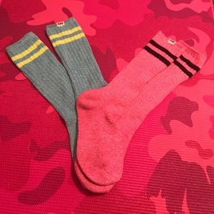 VS Pink knit socks