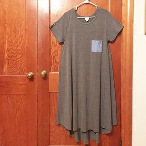 Carly Size L- Lularoe- Heather Gray