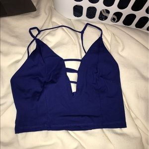 Forever 21 blue crop top