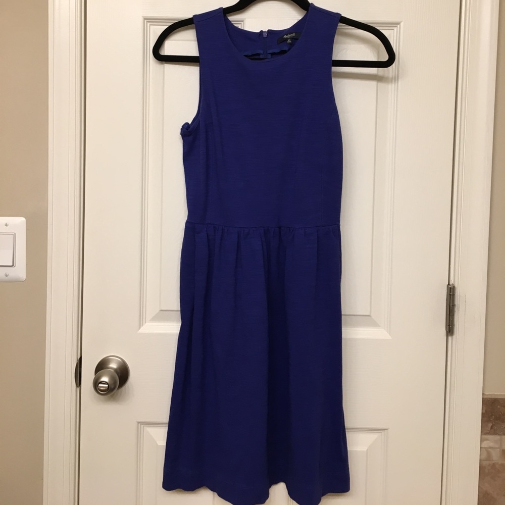 Madewell Royal Blue Fit n Flare Dress