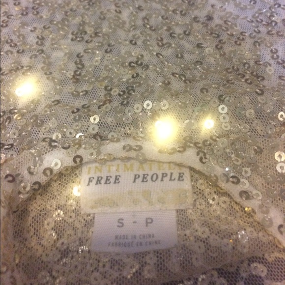 HP ๐๐ FREE PEOPLE Gold Sparkle Slip Dress - Picture 5 of 7