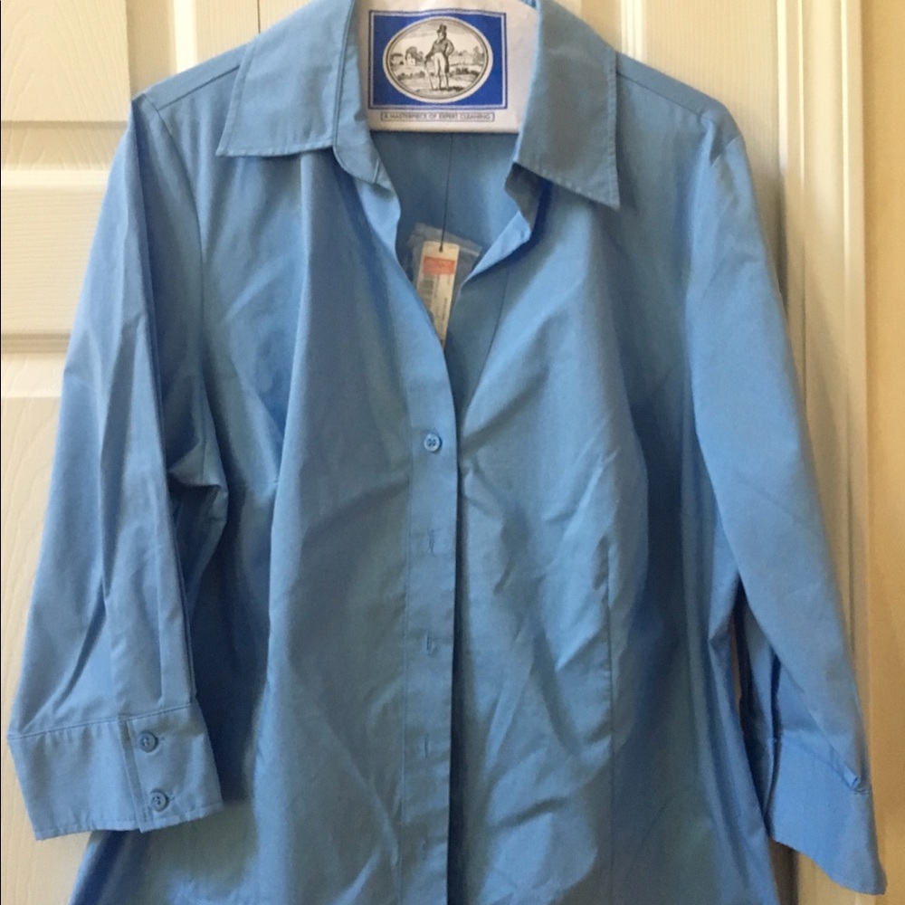 Blue button down