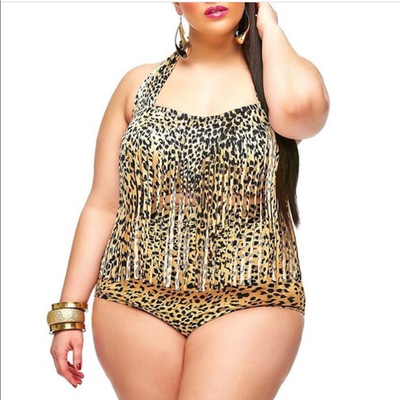 Leopard Jamie Fringe Bikini - Picture 2 of 5
