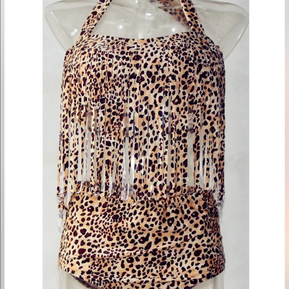 Leopard Jamie Fringe Bikini - Picture 3 of 5