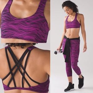 NWT Lululemon Free To Be Tranquil Bra pink 10