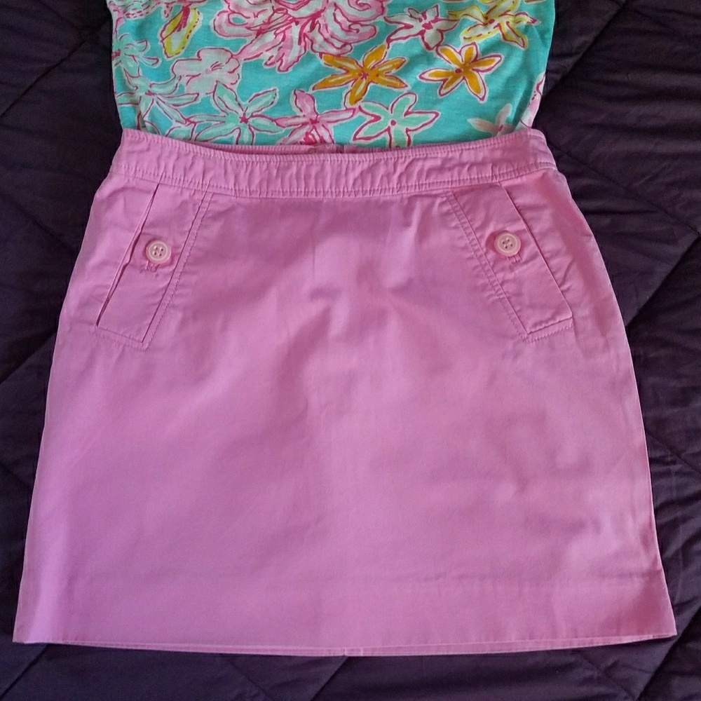EUC Lilly Pulitzer Pink Mini Skirt Sz 6