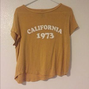 NWOT 70's Inspired Yellow Crop Top