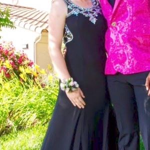 Black prom or evening dress