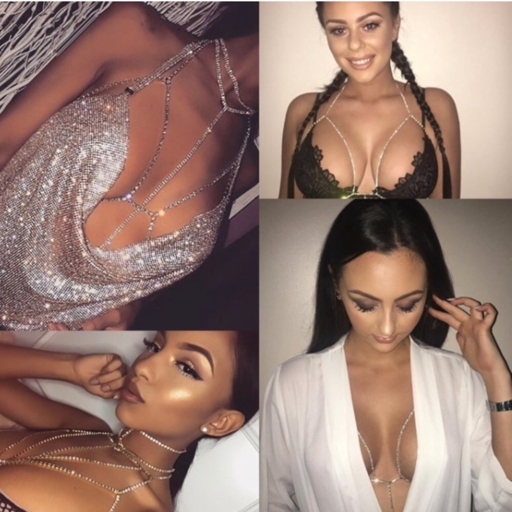 Crystal silver brallette