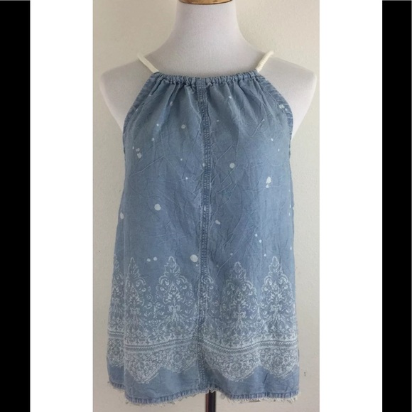 Anthropologie Holding Horses Chambray Tank Top - Picture 3 of 6