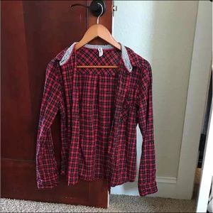 Red and black plaid flannel