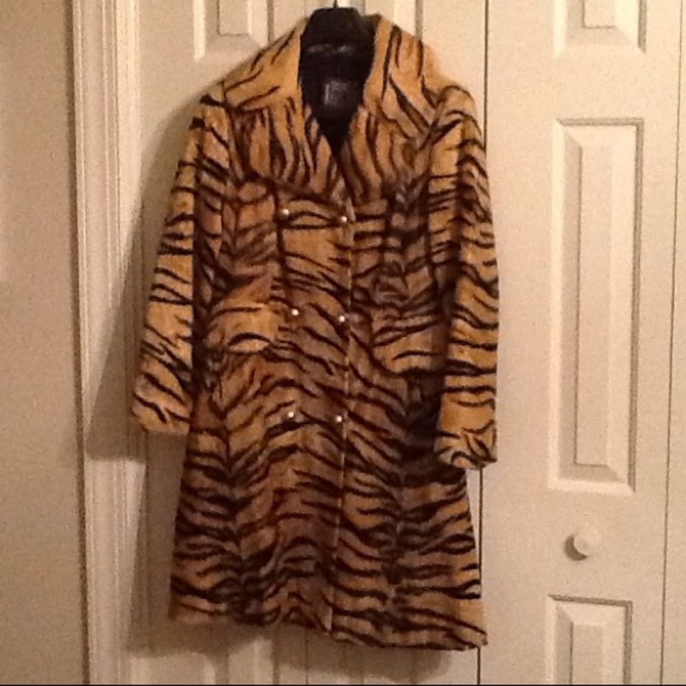 Vintage faux tiger coat