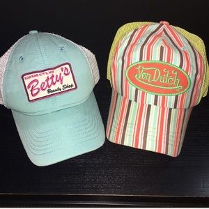 Set of 2 womens baseball mesh caps