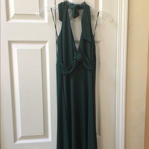 Halter jade green dress
