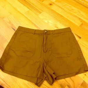 Madewell khaki linen shorts ON HOLD