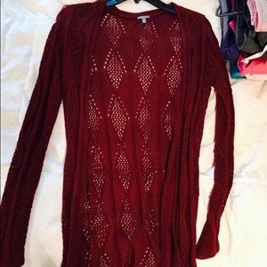 Long knitted sweater