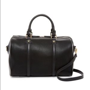 Urban Expressions Black Vegan Leather Satchel