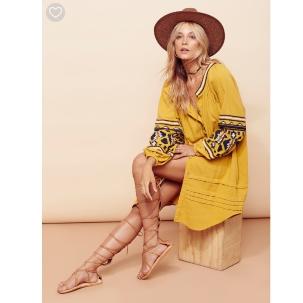 Free People In The Clear Embroidered Maxi - Picture 1 of 8
