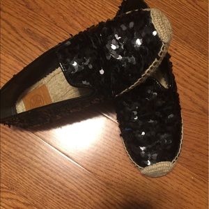 Tory Burch sequined espadrille still loafer