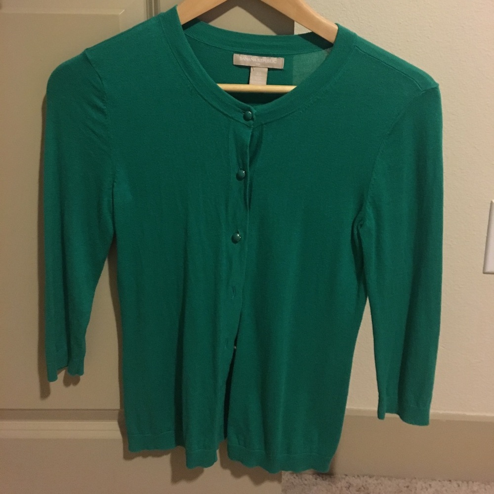 emerald green 3/4 sleeve cardigan
