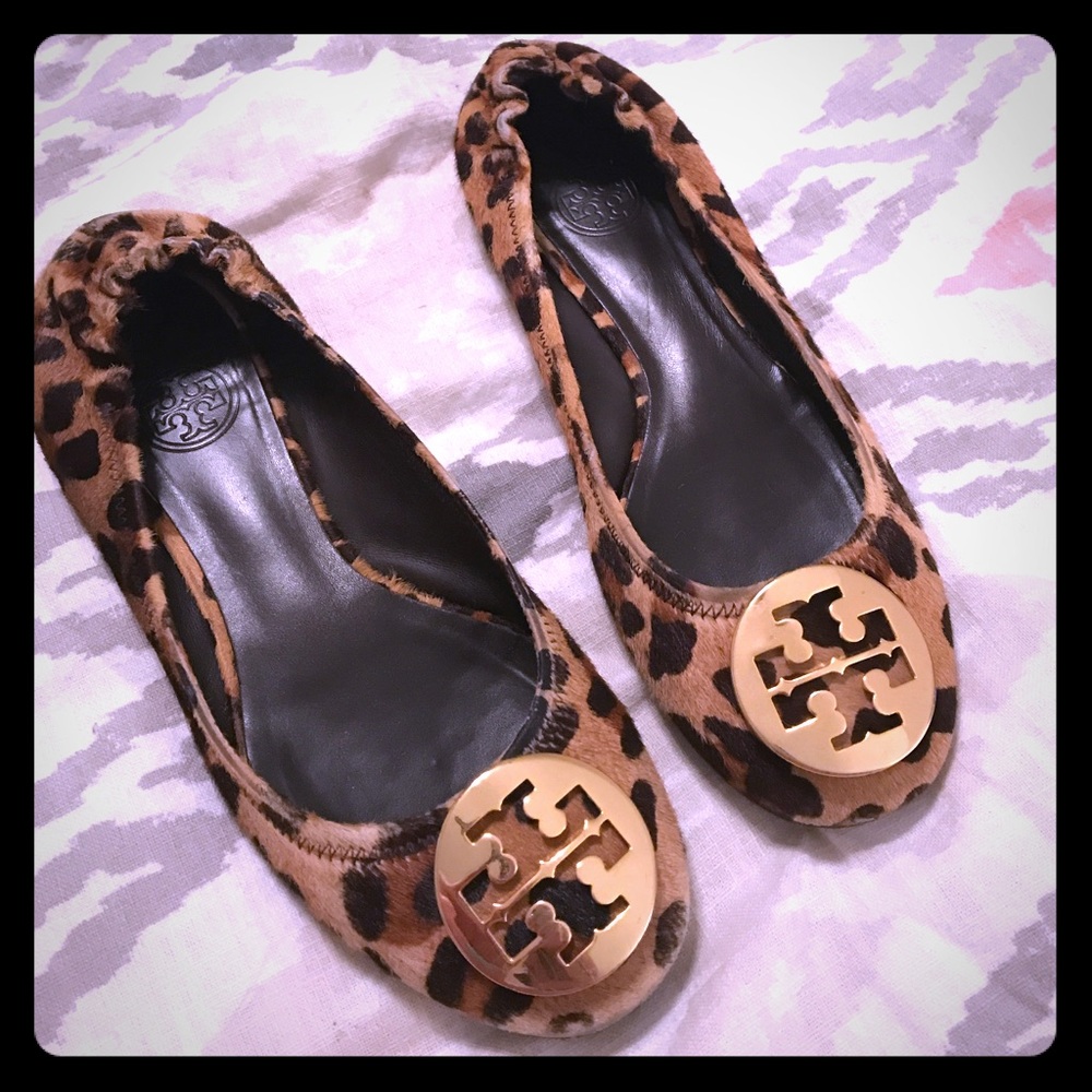 Size 8.5 tory burch cheetah flats🐯