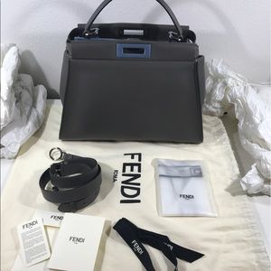 Fendi medium size Peekaboo (charcoal color)