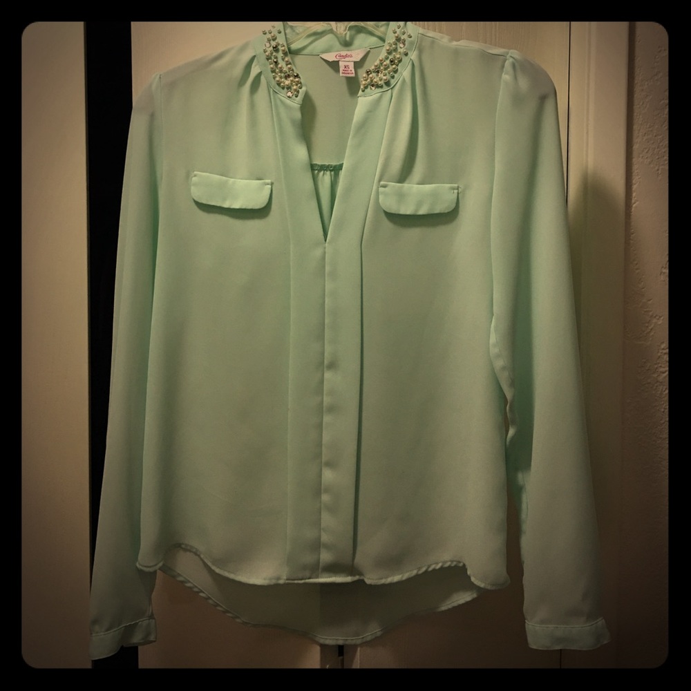 Xs mint green shirt