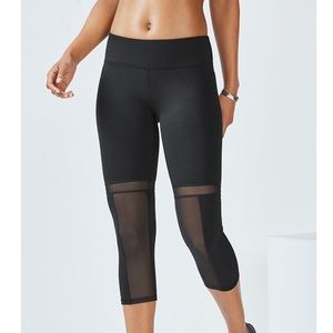 Mesh Panel Black Leggings