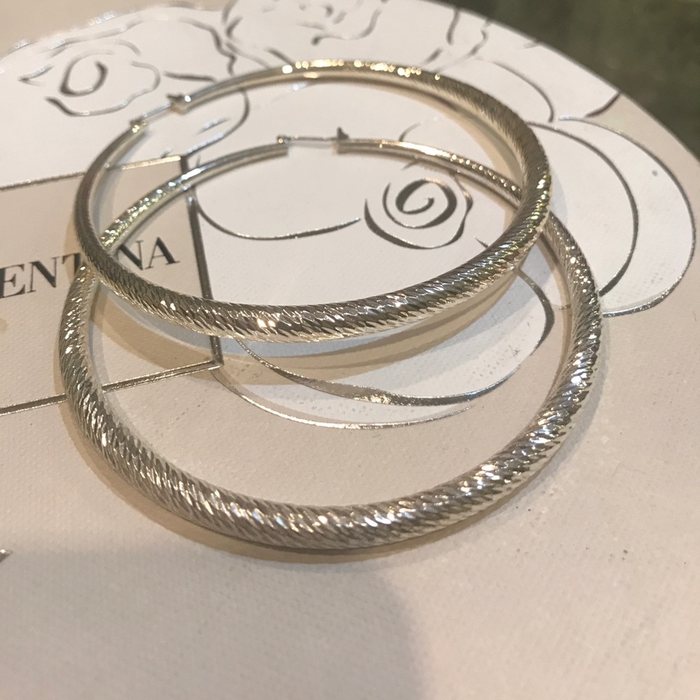 Silver hoop earrings