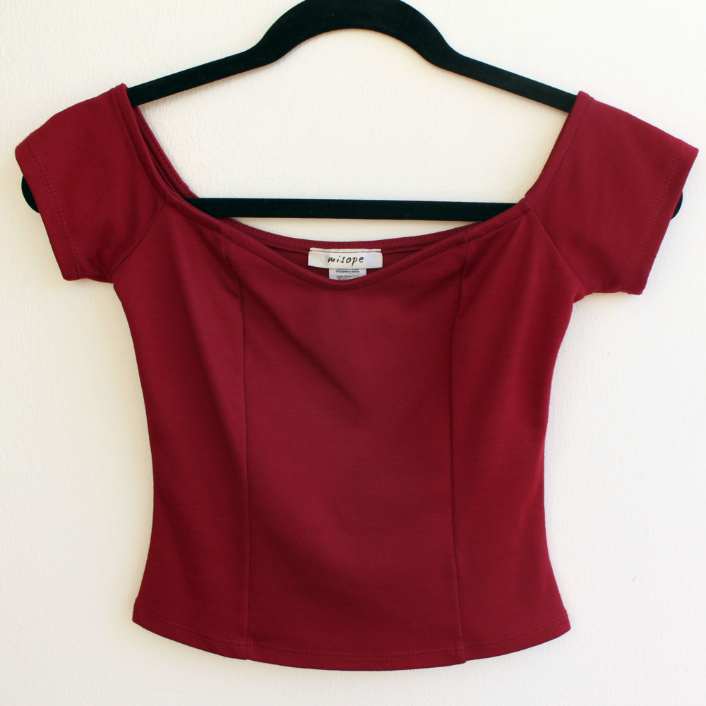 Sweetheart Red Off the Shoulder Top