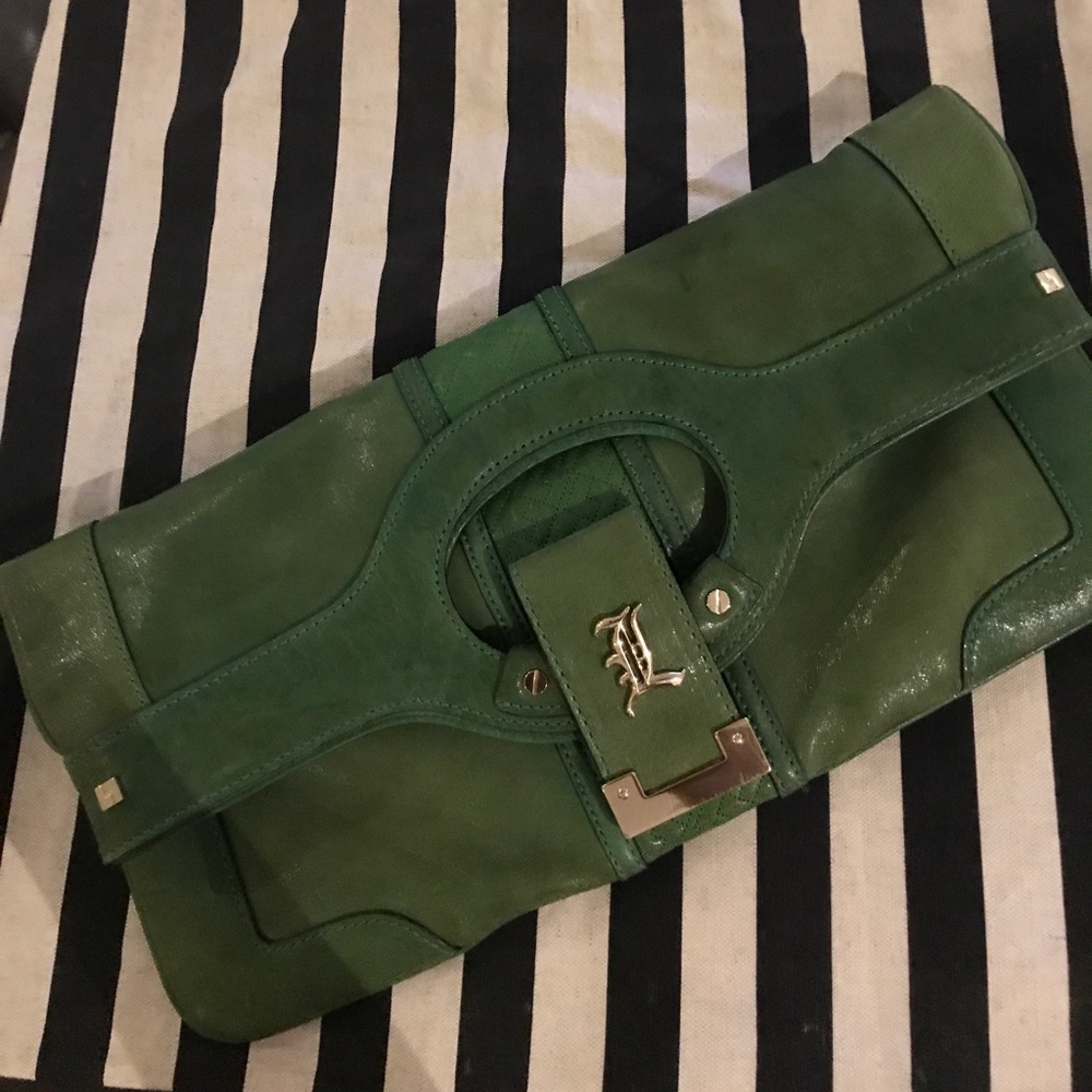 Green Leather L.A.M.B Tote