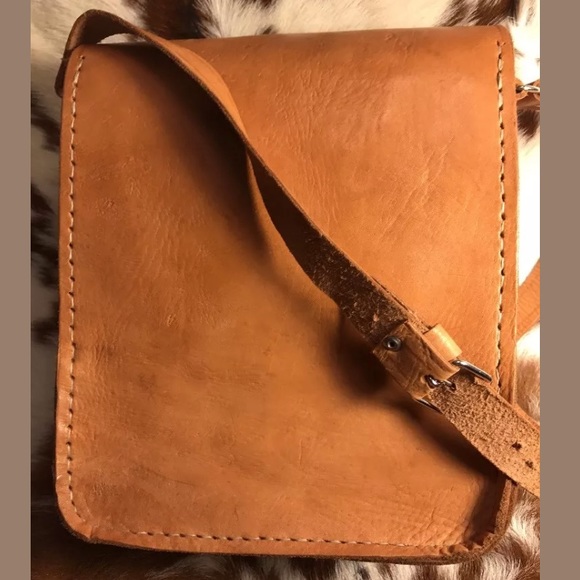 Handmade vintage leather bag/purse - Picture 2 of 5