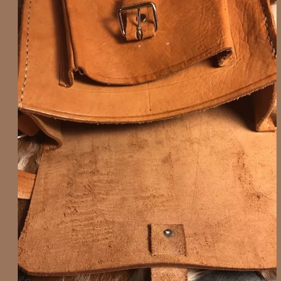 Handmade vintage leather bag/purse - Picture 3 of 5